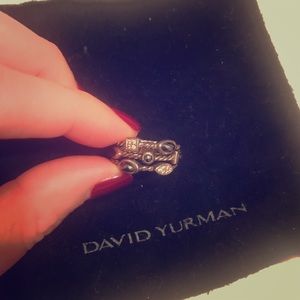 David Yurman Black Onyx and Diamond Ring